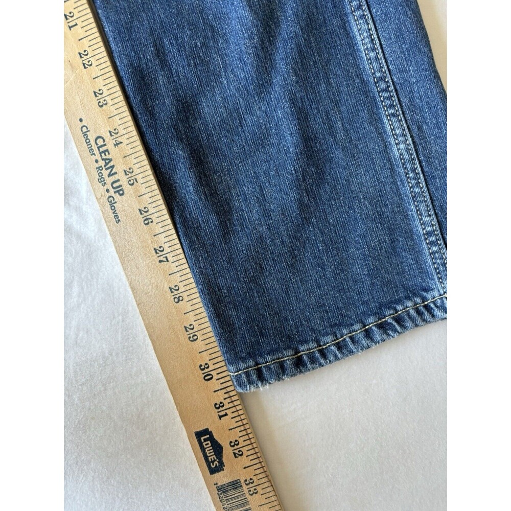 American Eagle Jeans Girls 7 Highest Rise 90s Straight Blue Stretch Distressed - Picture 10 of 10